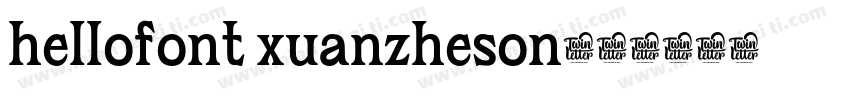 hellofont xuanzheson字体转换